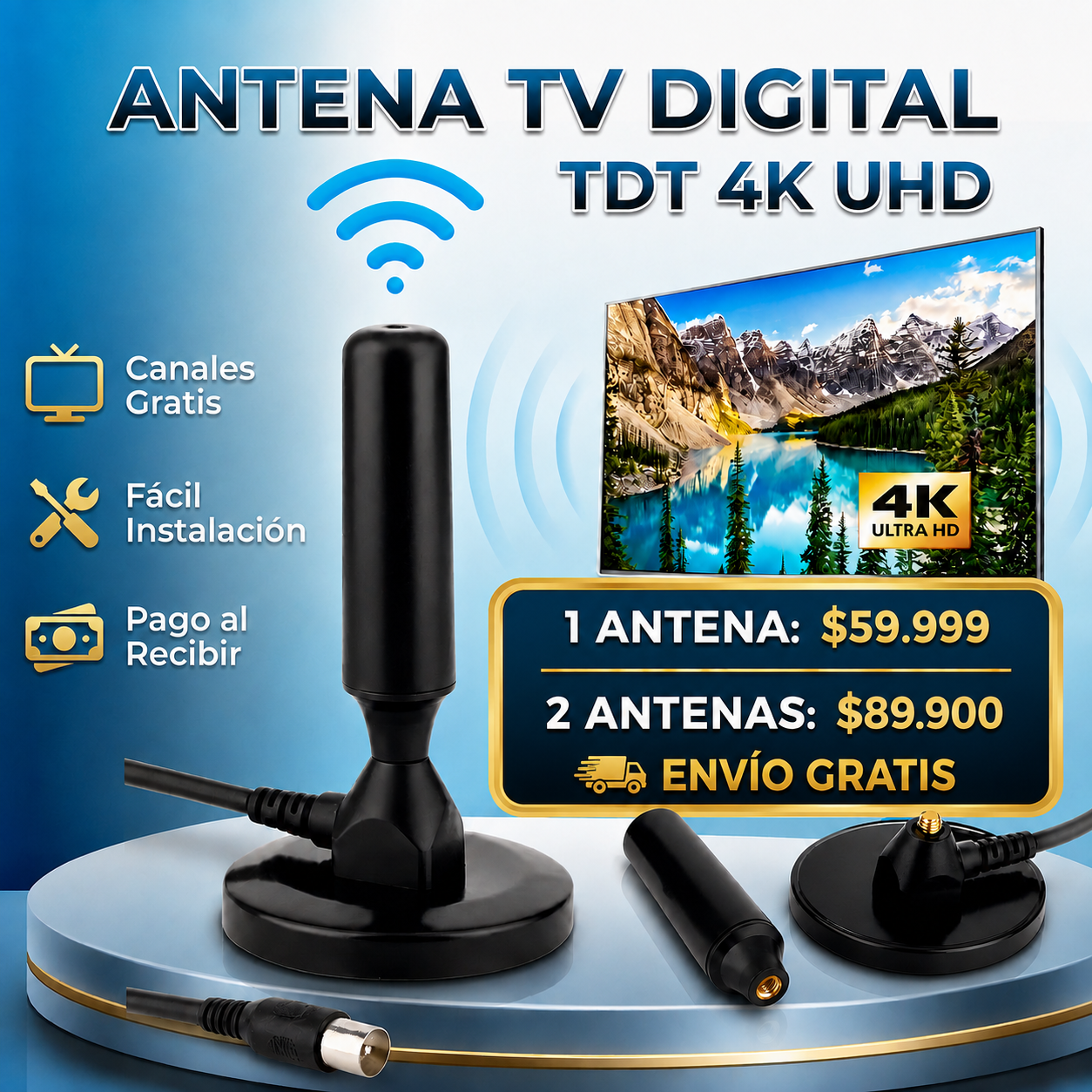 Antena TDT | TV Digital Ultra HD | Canales Gratis