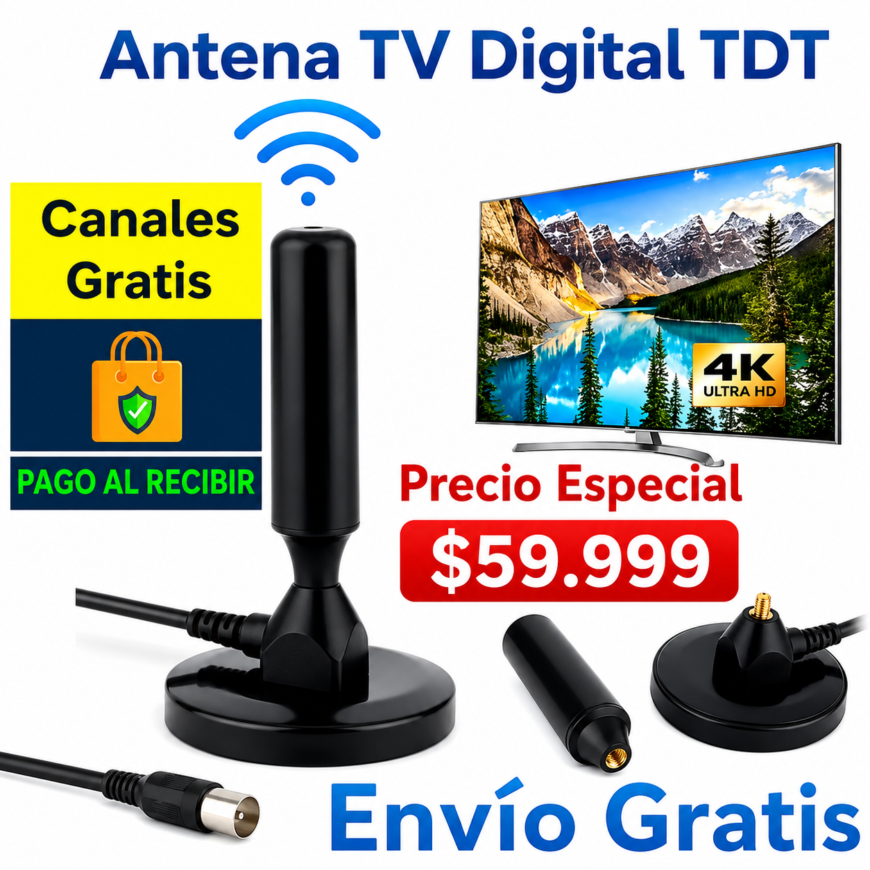 Antena TDT | TV Digital Ultra HD | Canales Gratis